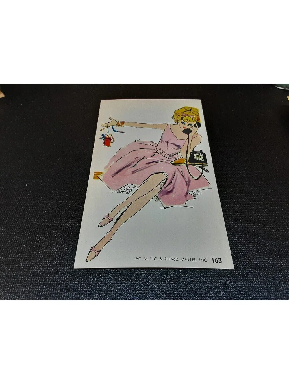 Vintage Barbie Fashion Trading Card 1962 Card 163 Out of Box 1702 Tab on box 11